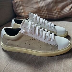 Oliver Cabell Low 1 Laguna Italian Distressed Leather Off-White Sz 37 EUC